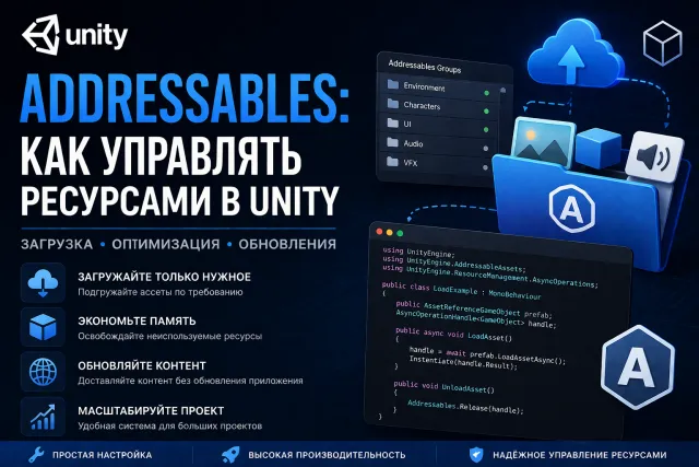 Addressables в Unity: как управлять ресурсами