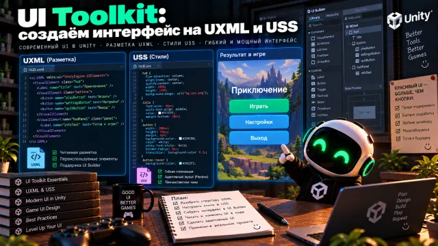 UI Toolkit: создаём интерфейс на UXML и USS в Unity