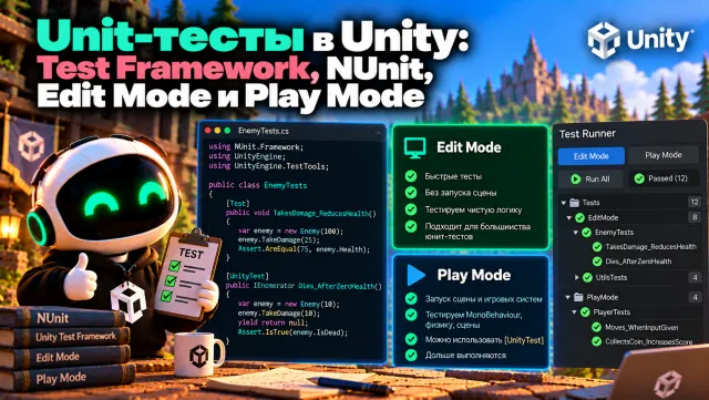 Unit-тесты в Unity: Как использовать Test Framework и NUnit эффективно