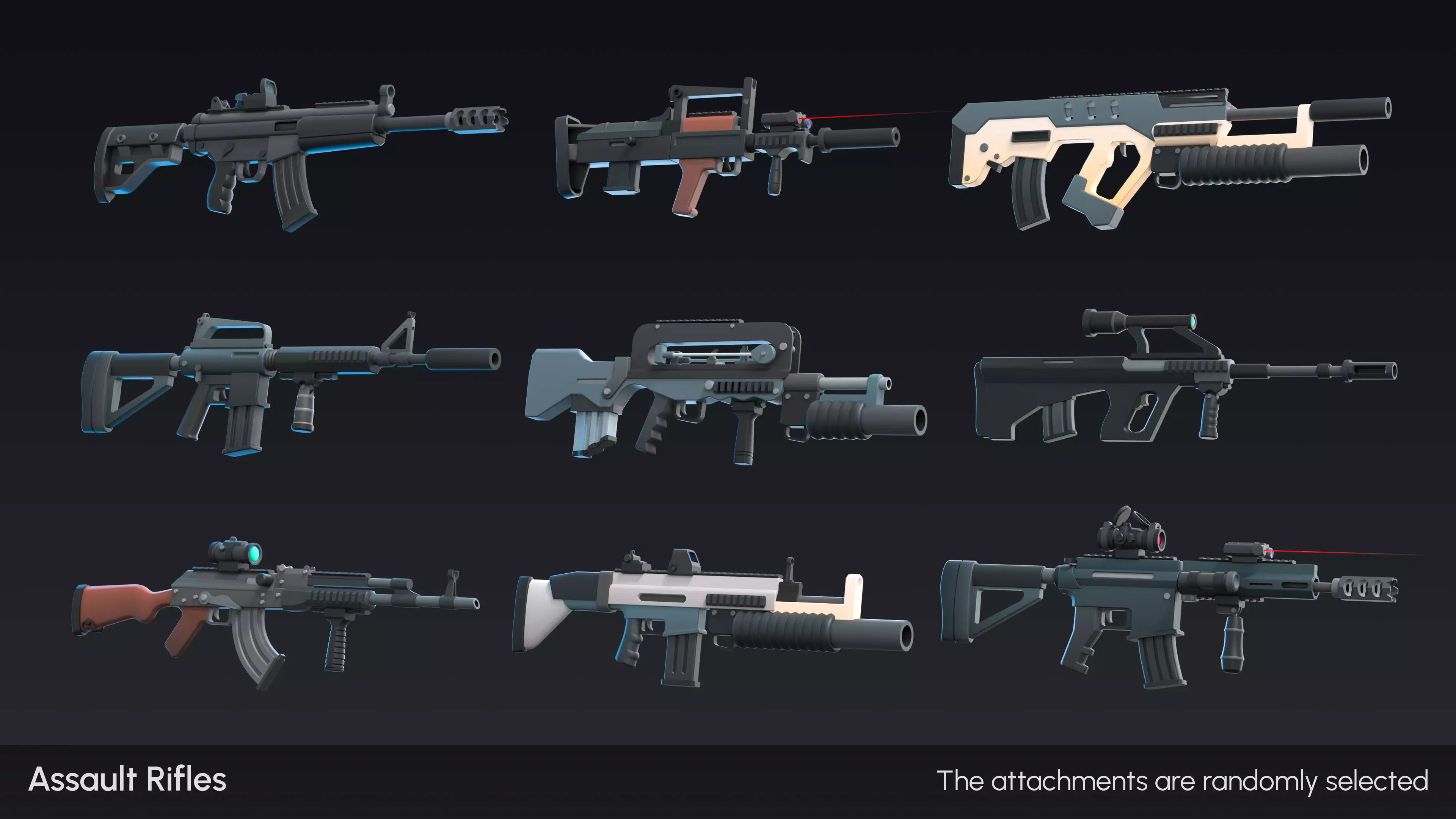 Firearms - Low Poly 3D Models Pack