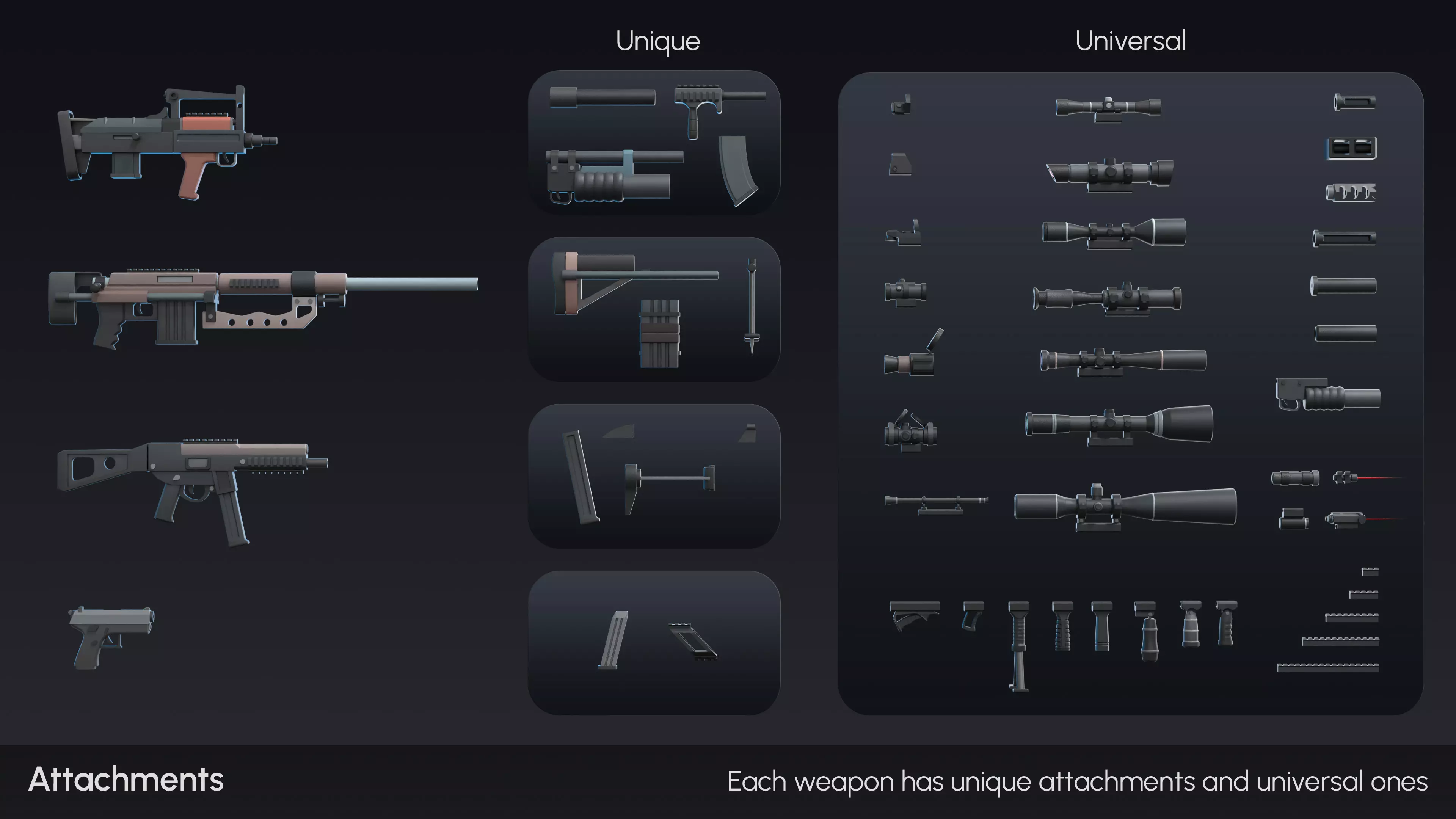Firearms - Low Poly 3D Models Pack