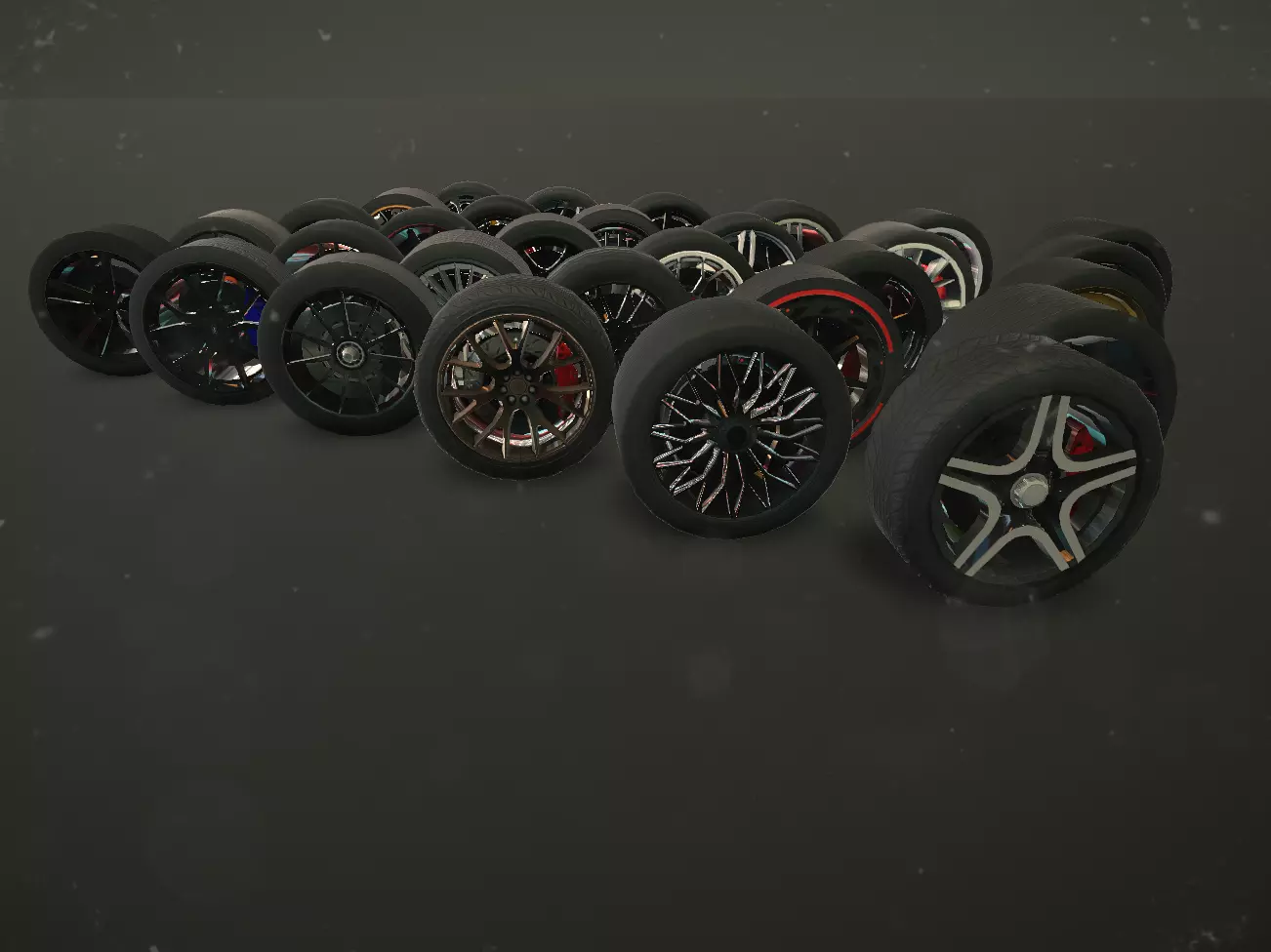 Car Wheel Tire With Disk Pack (30 Wheels)