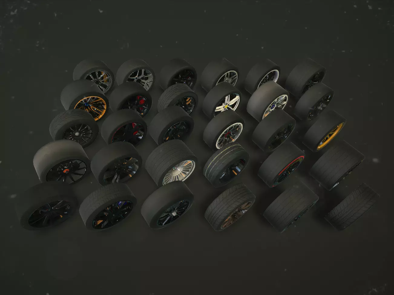 Car Wheel Tire With Disk Pack (30 Wheels)