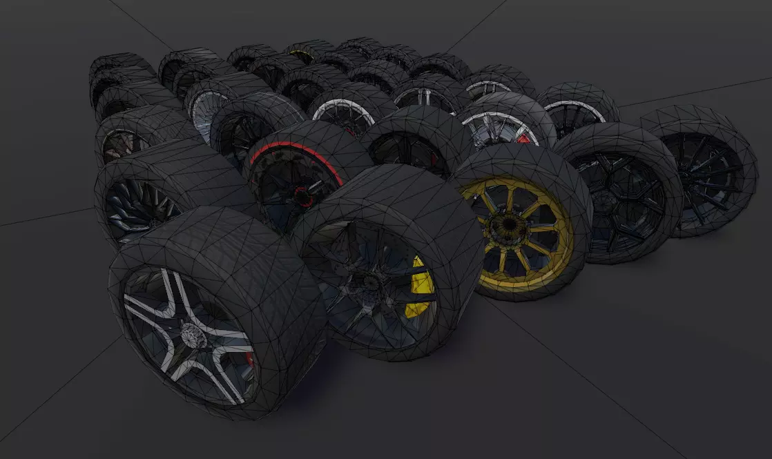 Car Wheel Tire With Disk Pack (30 Wheels)