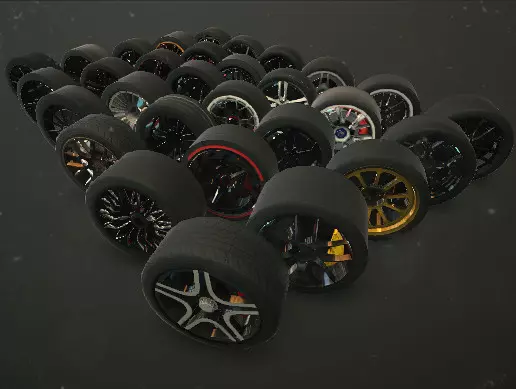 Car Wheel Tire With Disk Pack (30 Wheels)