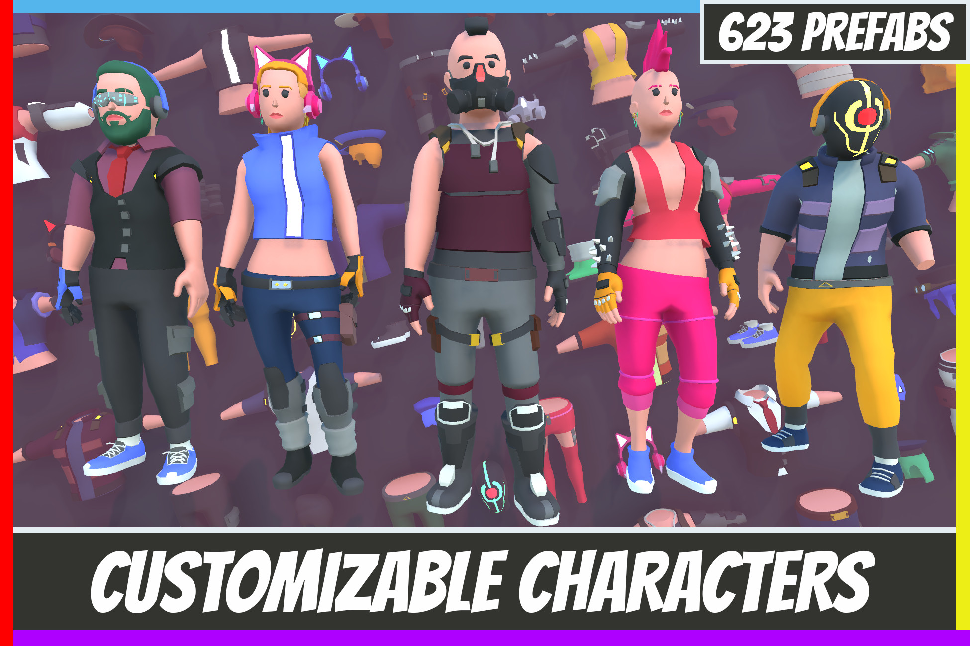 Customizable 3D Cyberpunk Characters Vol 2