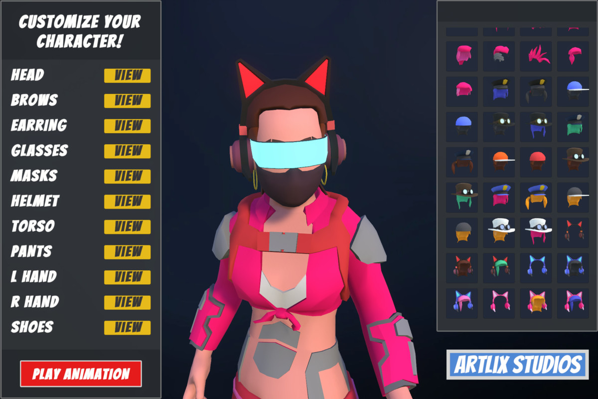 Customizable 3D Cyberpunk Characters Vol 2