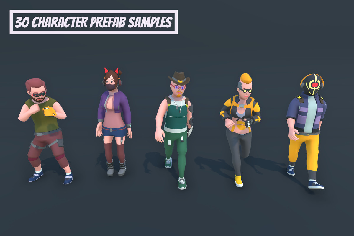 Customizable 3D Cyberpunk Characters Vol 2