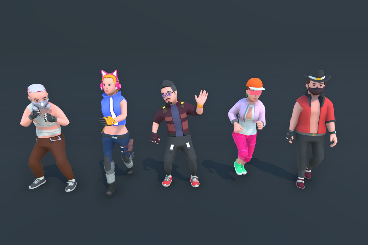 Customizable 3D Cyberpunk Characters Vol 2