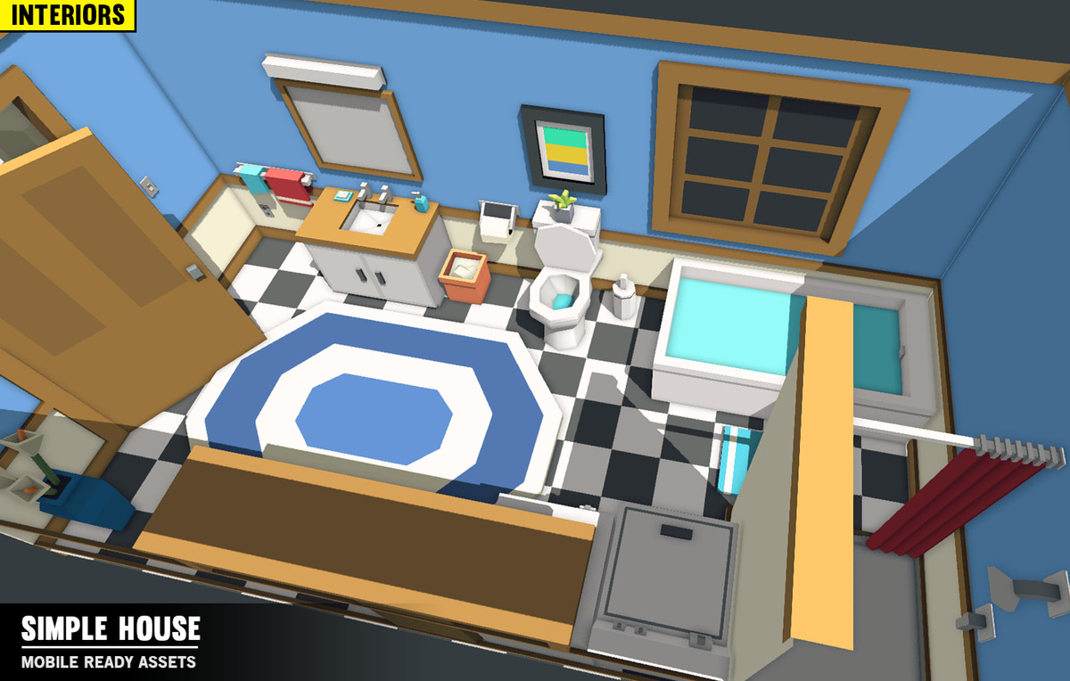 Simple House Interiors - Cartoon assets