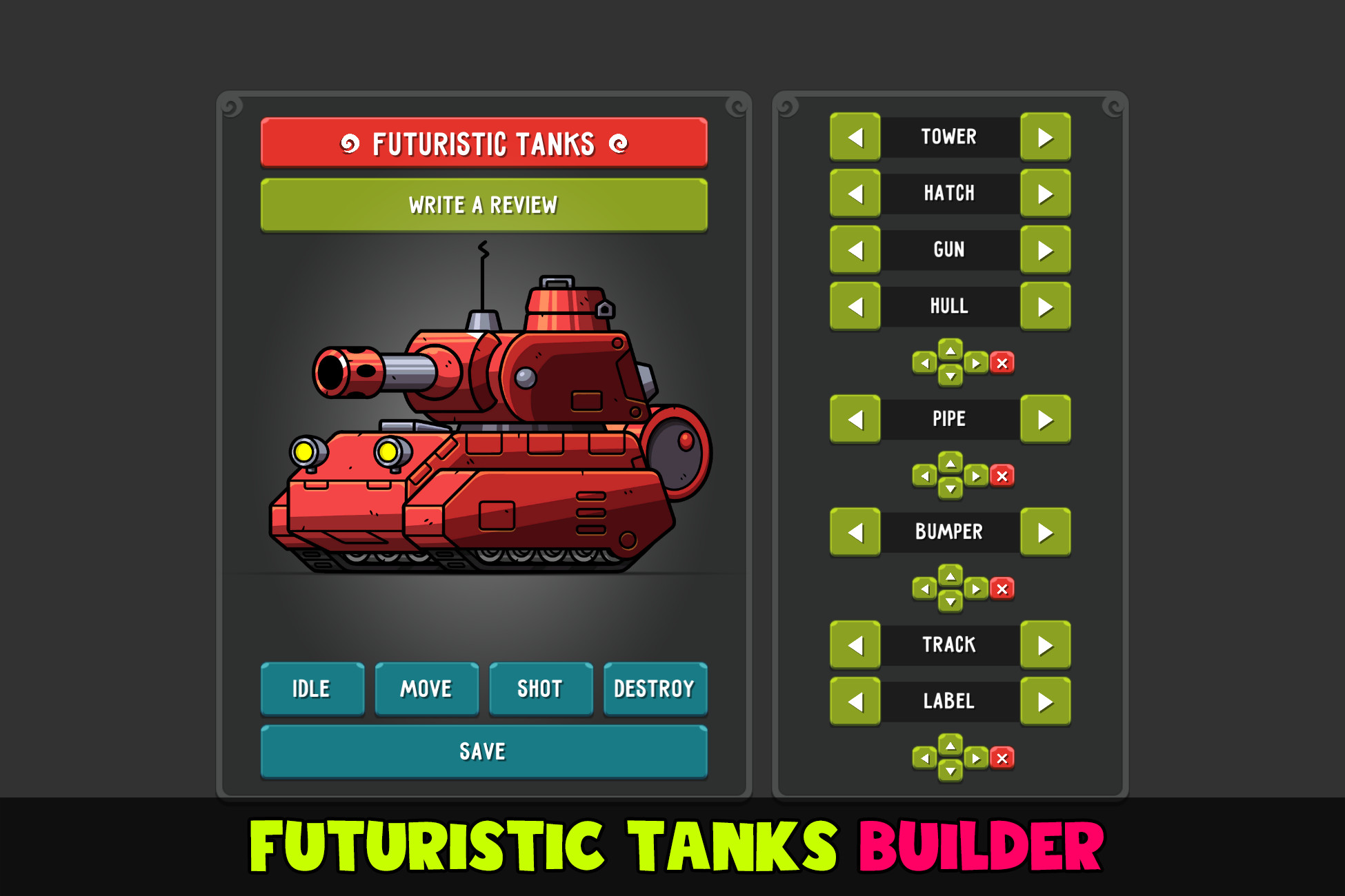 Futuristic Tanks Builder & Animation