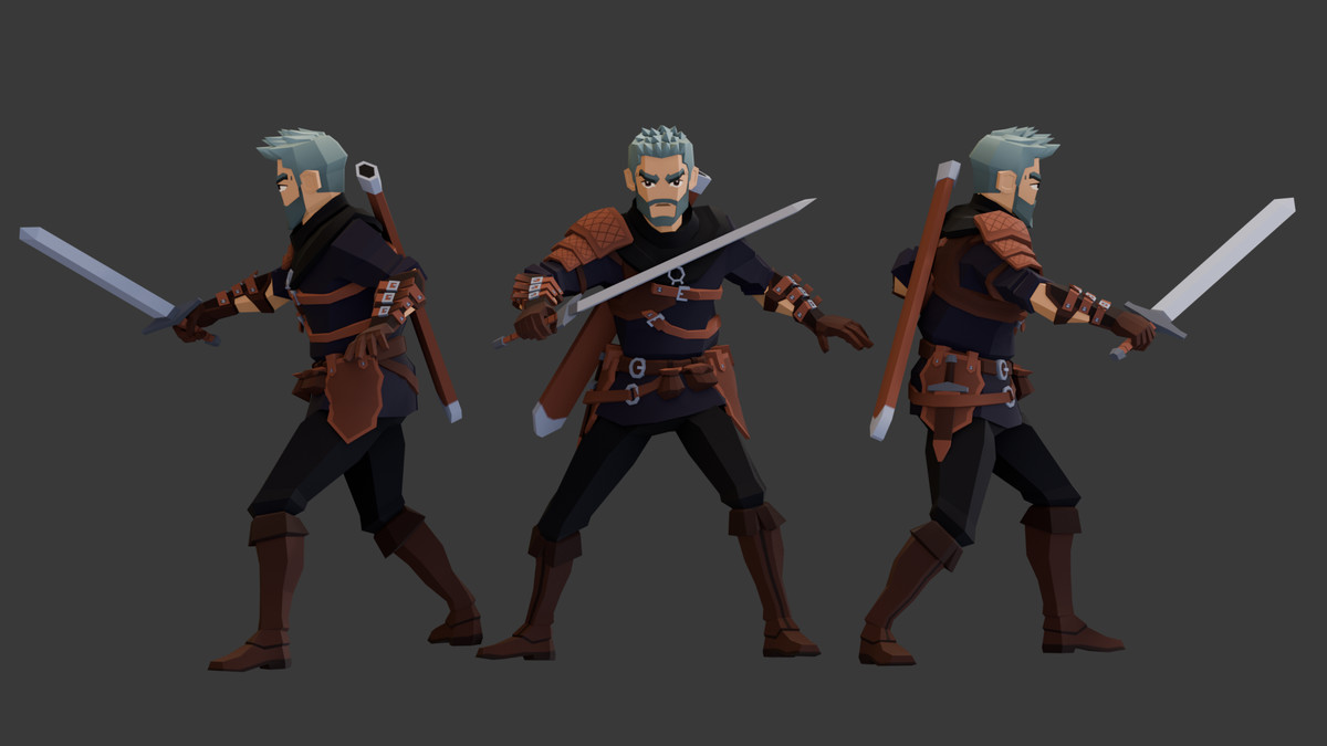 Low-Poly Medieval Fantasy Heroes - Basic Pack