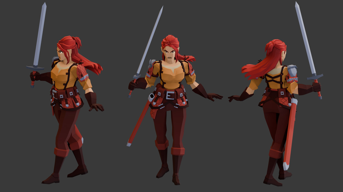 Low-Poly Medieval Fantasy Heroes - Basic Pack