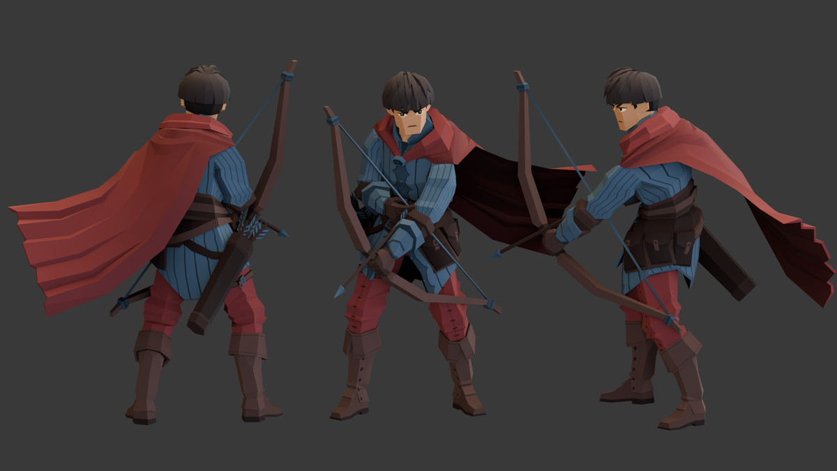 Low-Poly Medieval Fantasy Heroes - Basic Pack
