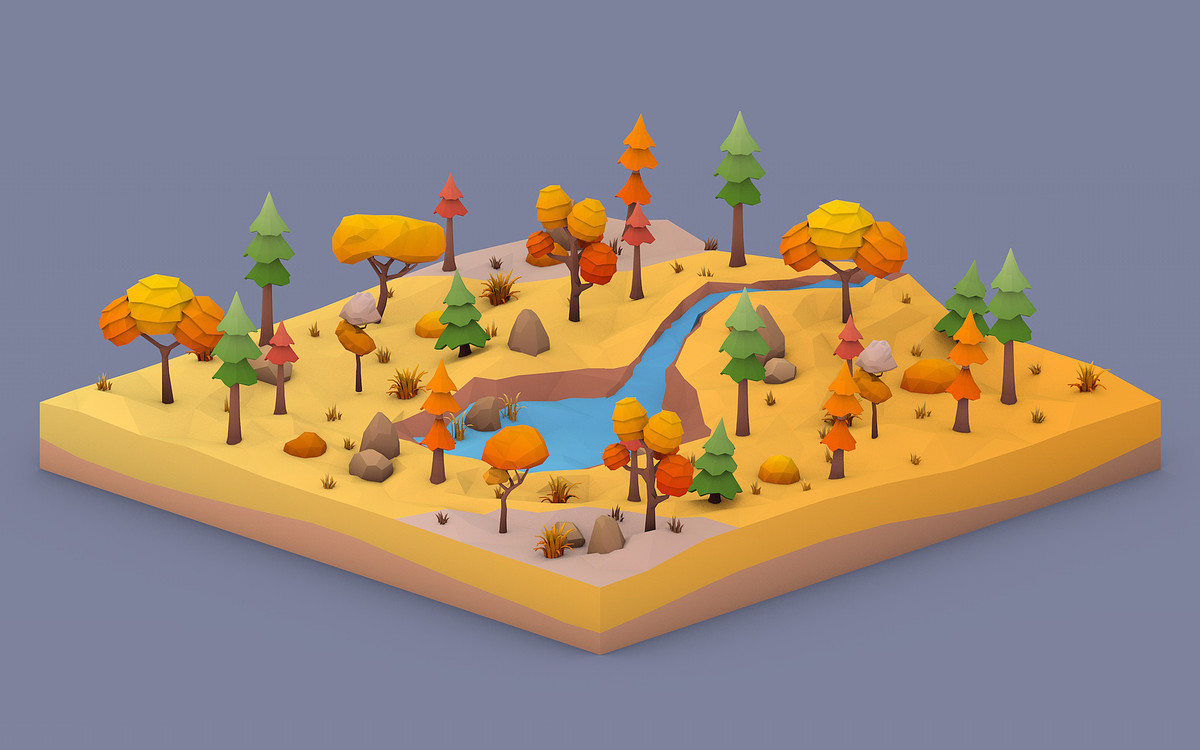 Low Poly Autumn Locations Pack