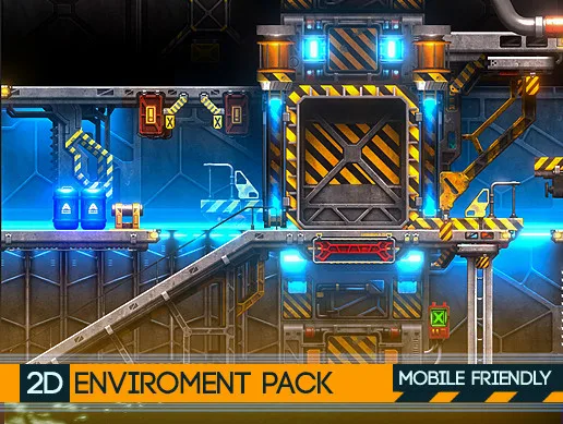 2D Sci-Fi Industrial Environment Pack