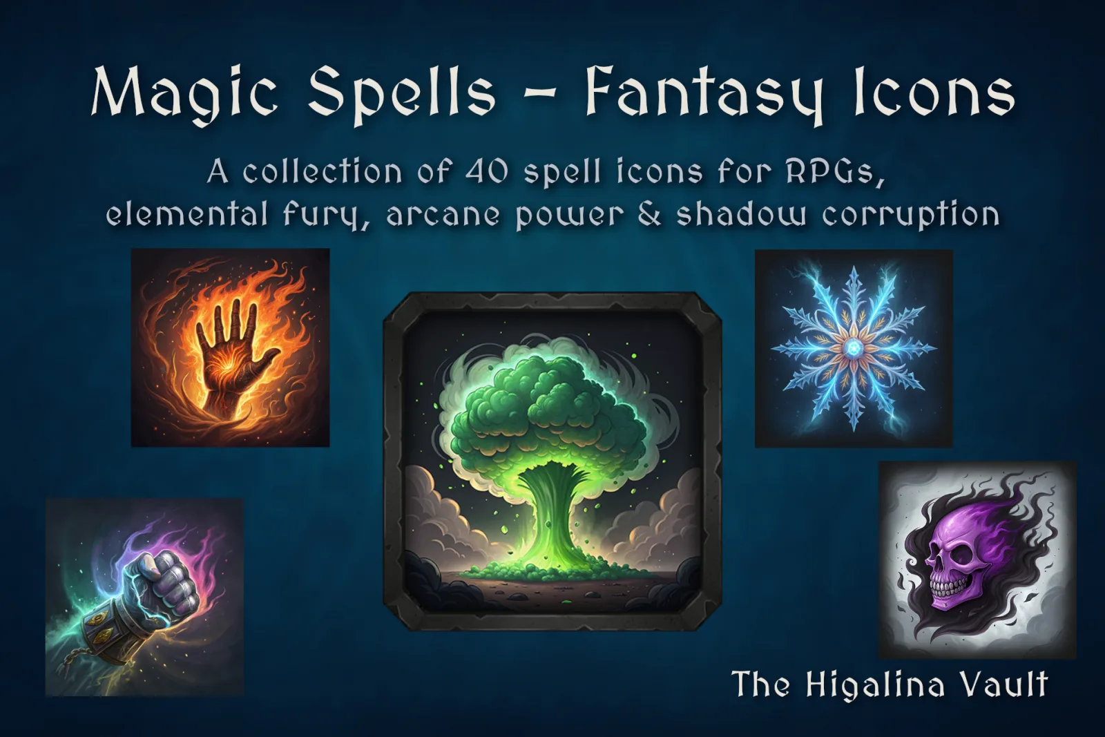 Magic Spells - 40 Fantasy Icons [512x512 HD]