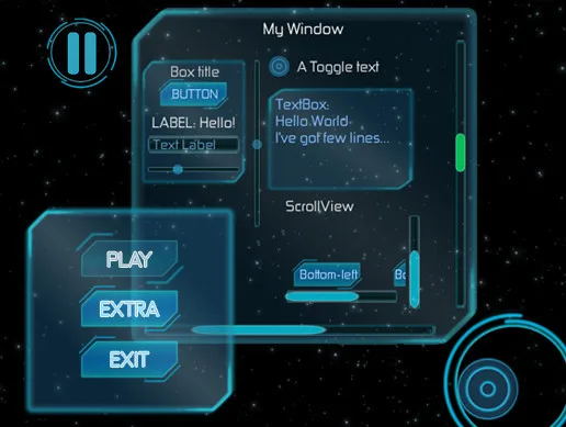Sci-fi GUI skin