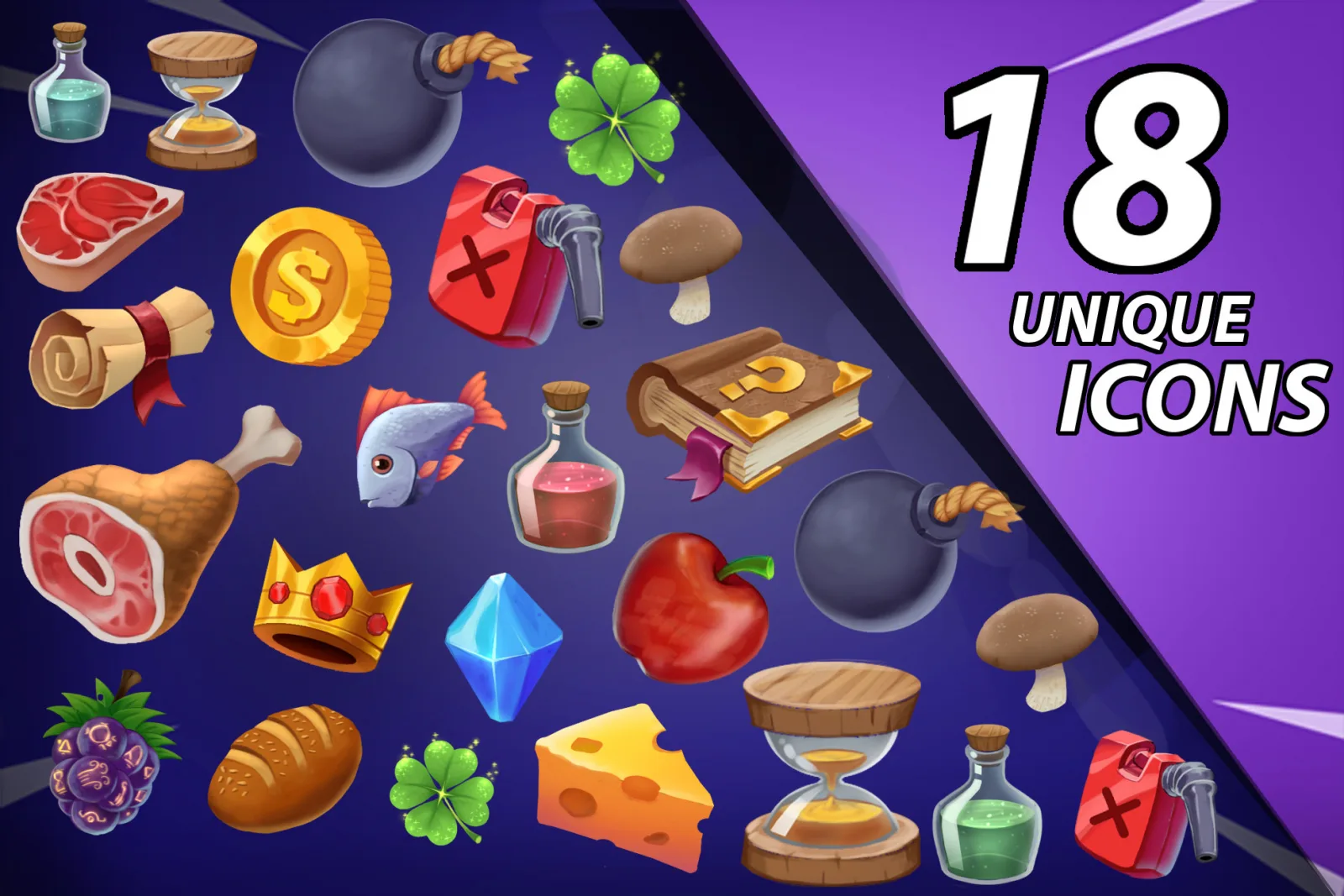 2D ITEMS SET - HANDPAINTED