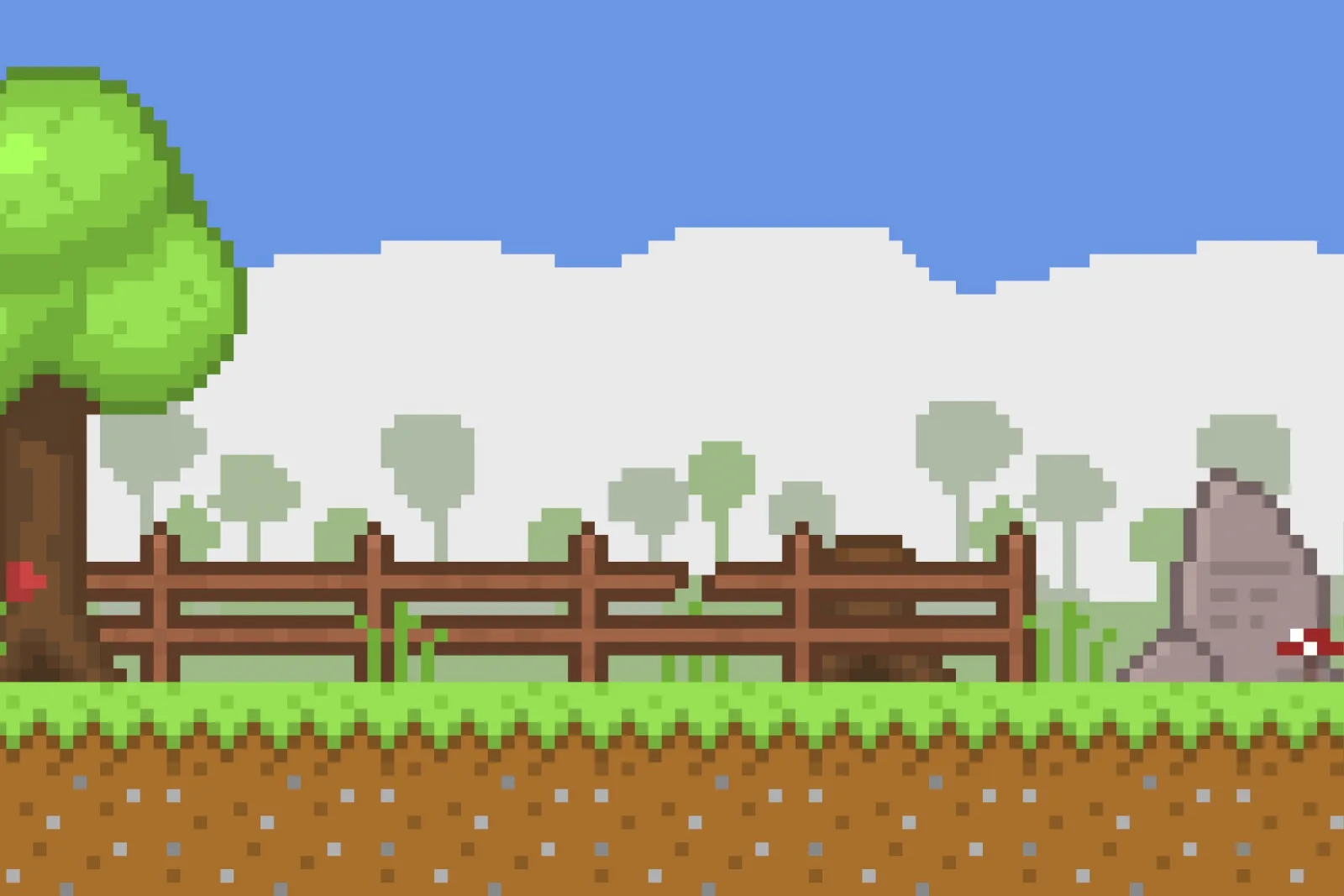 2.5D Pixel Art Platformer - Plain