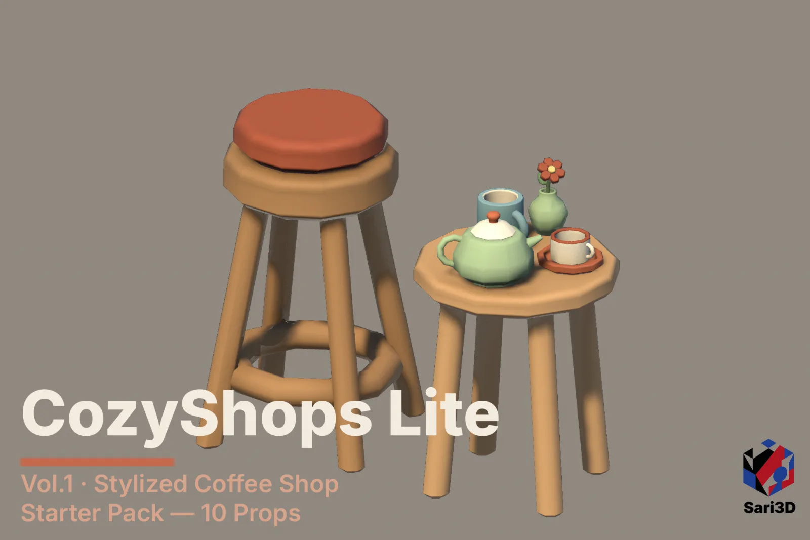 CozyShops Coffee Shop Lite - 10 Free Props