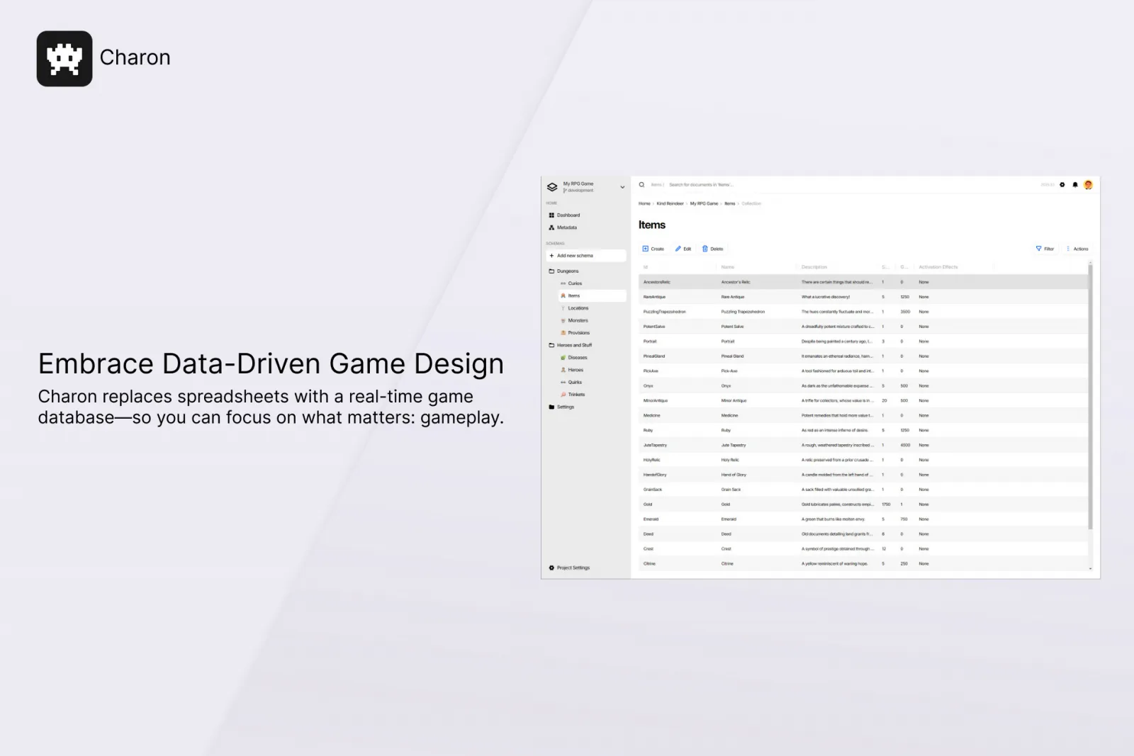 Charon - Game Data Editor