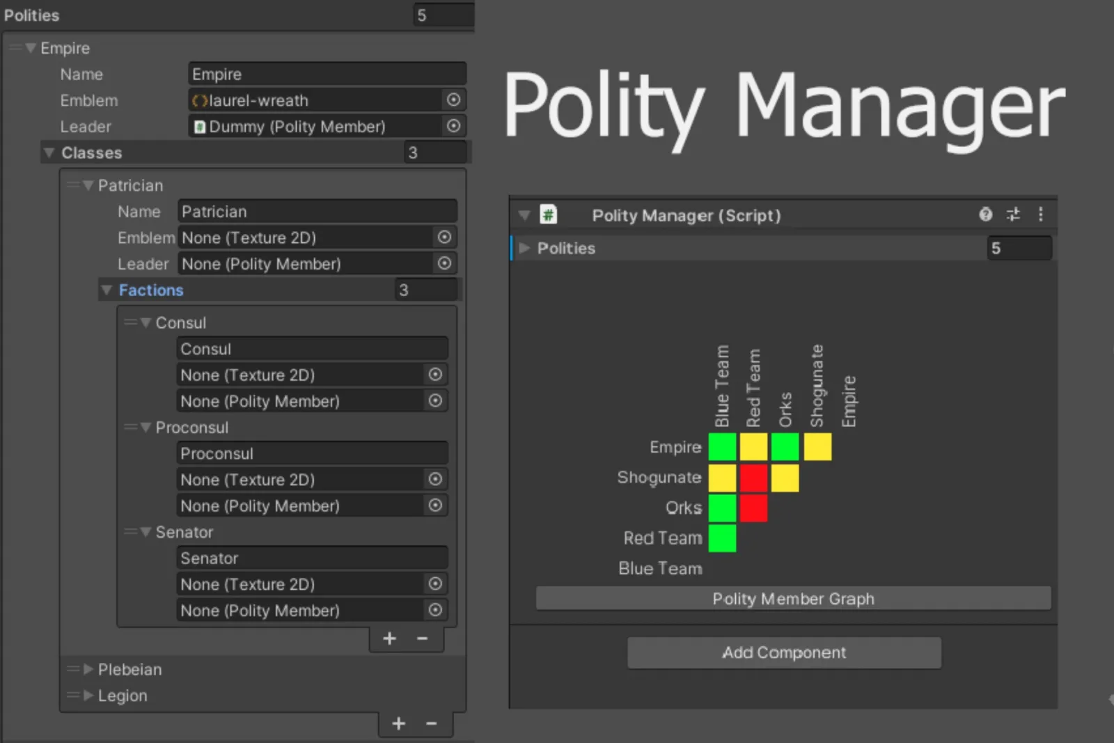 Polity Manager - Manage Factions & Formations