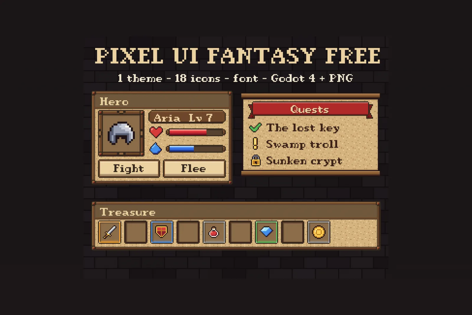 Pixel UI Fantasy Free