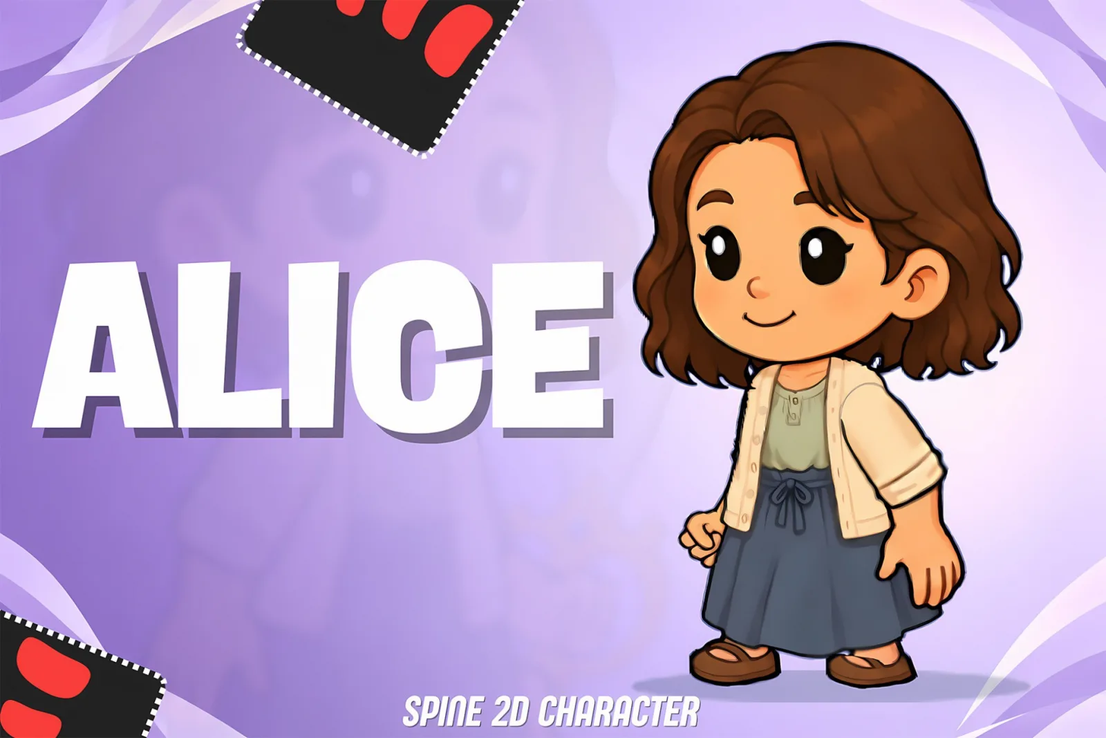 Alice 2D Animated Spine Character