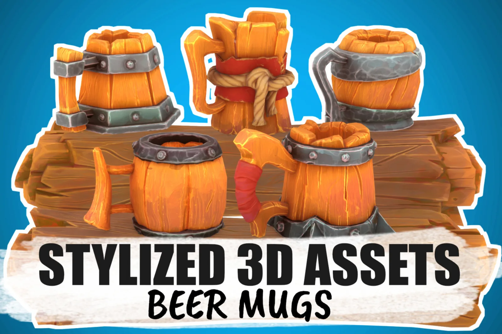 Stylized Beer Mugs