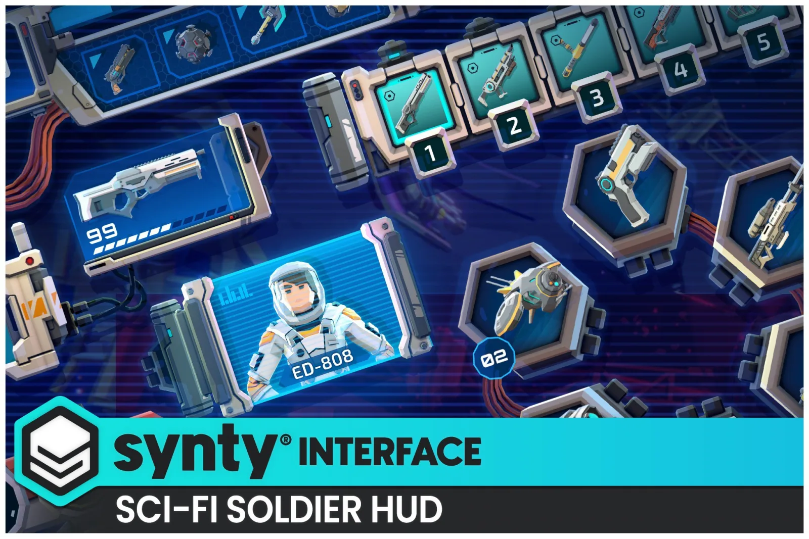 Sci-Fi Soldier HUD - Synty INTERFACE - GUI v1.0.0