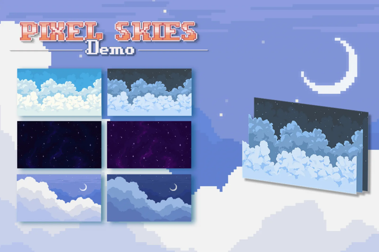 Pixel Skies DEMO Background pack