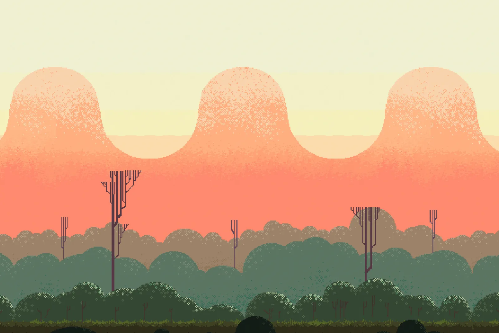 Free Pixel Art Hill