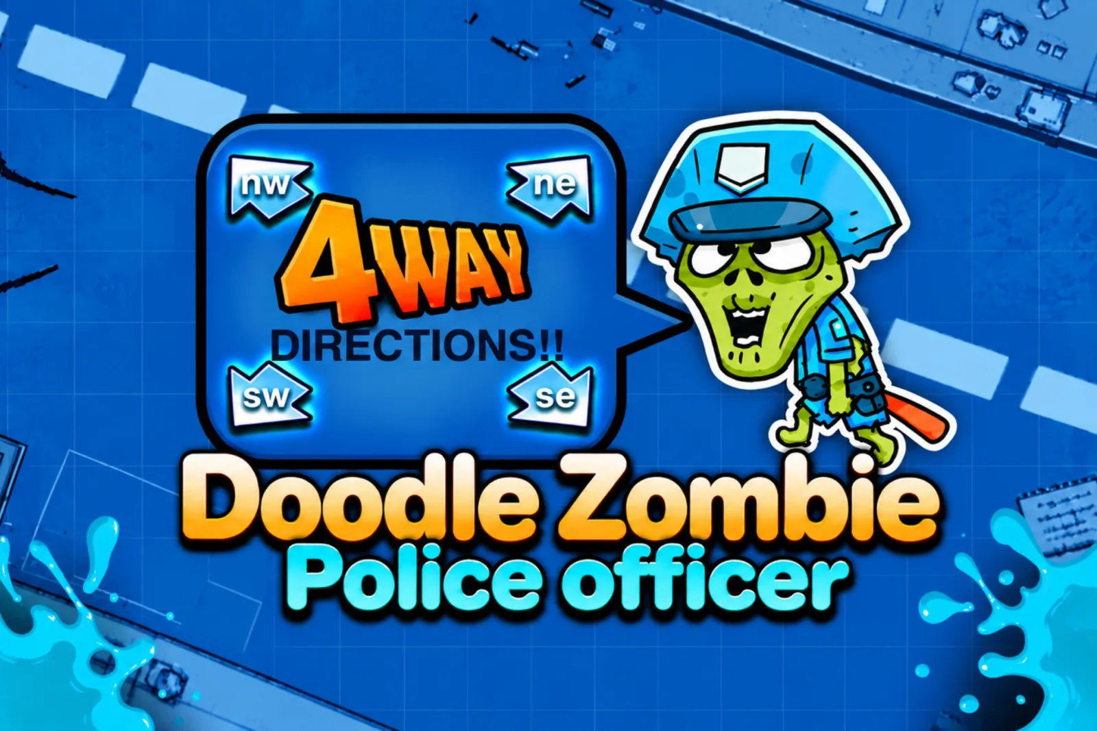 Doodle Police Zombie - Customizable Spine 2D