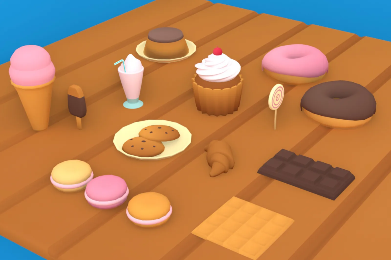 Low poly Dessert pack