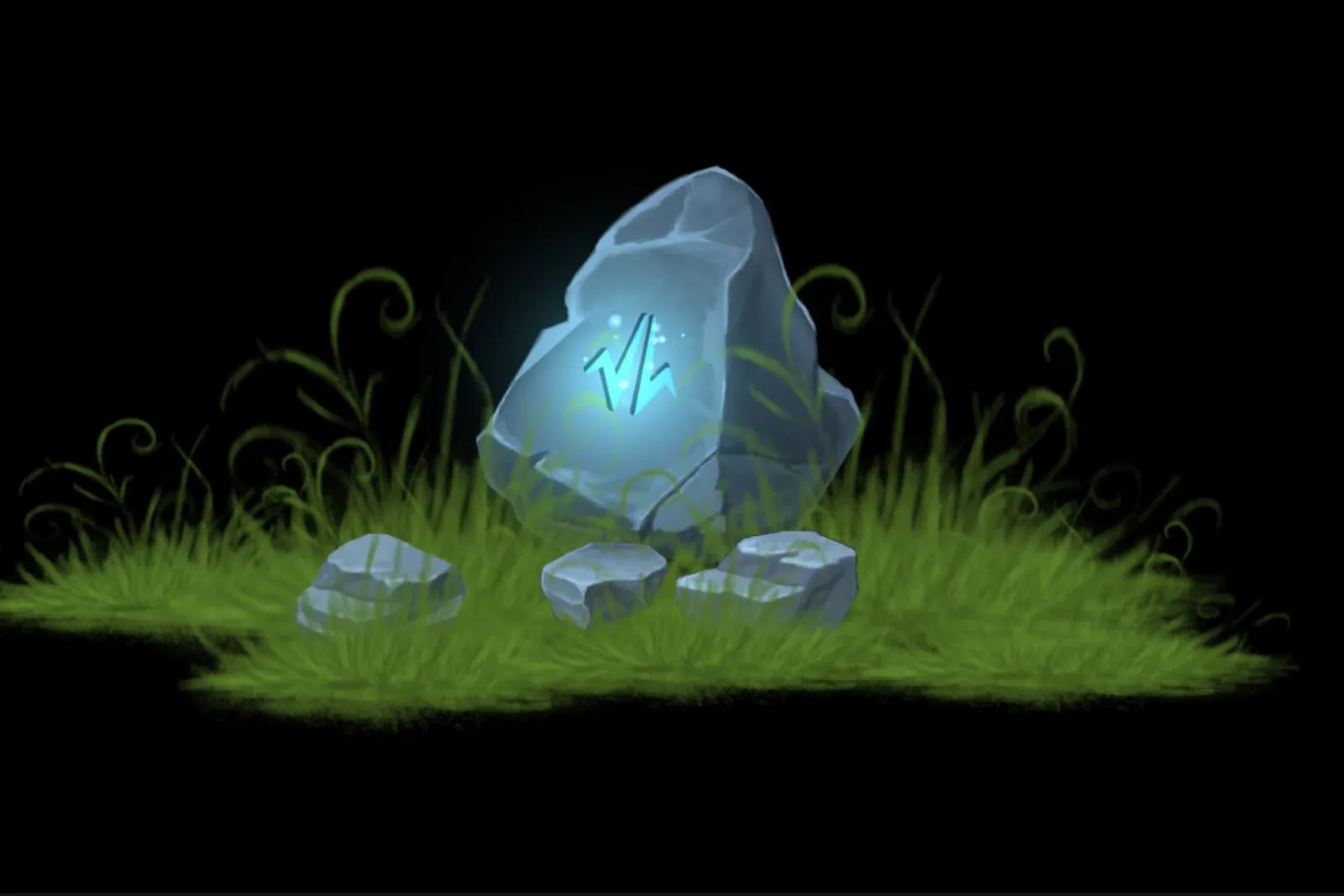 2D Hand-painted Magical Rocks and Stones Free