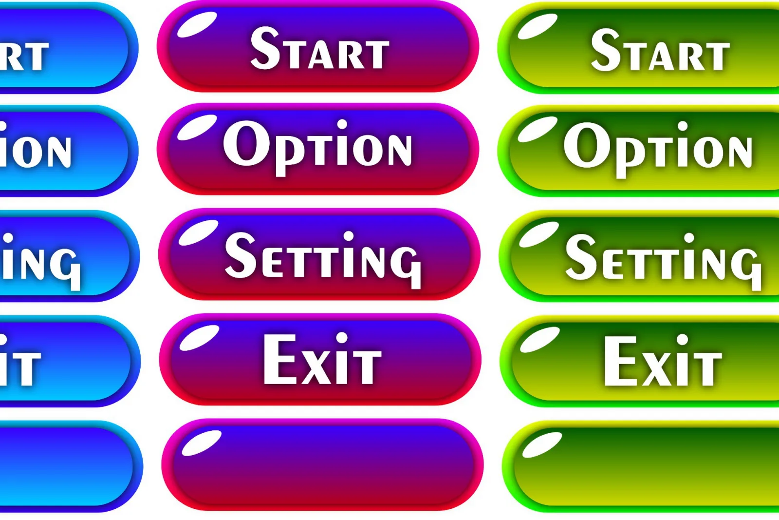 2D UI Buttons Free Package for unity developer by Javedkhanme
