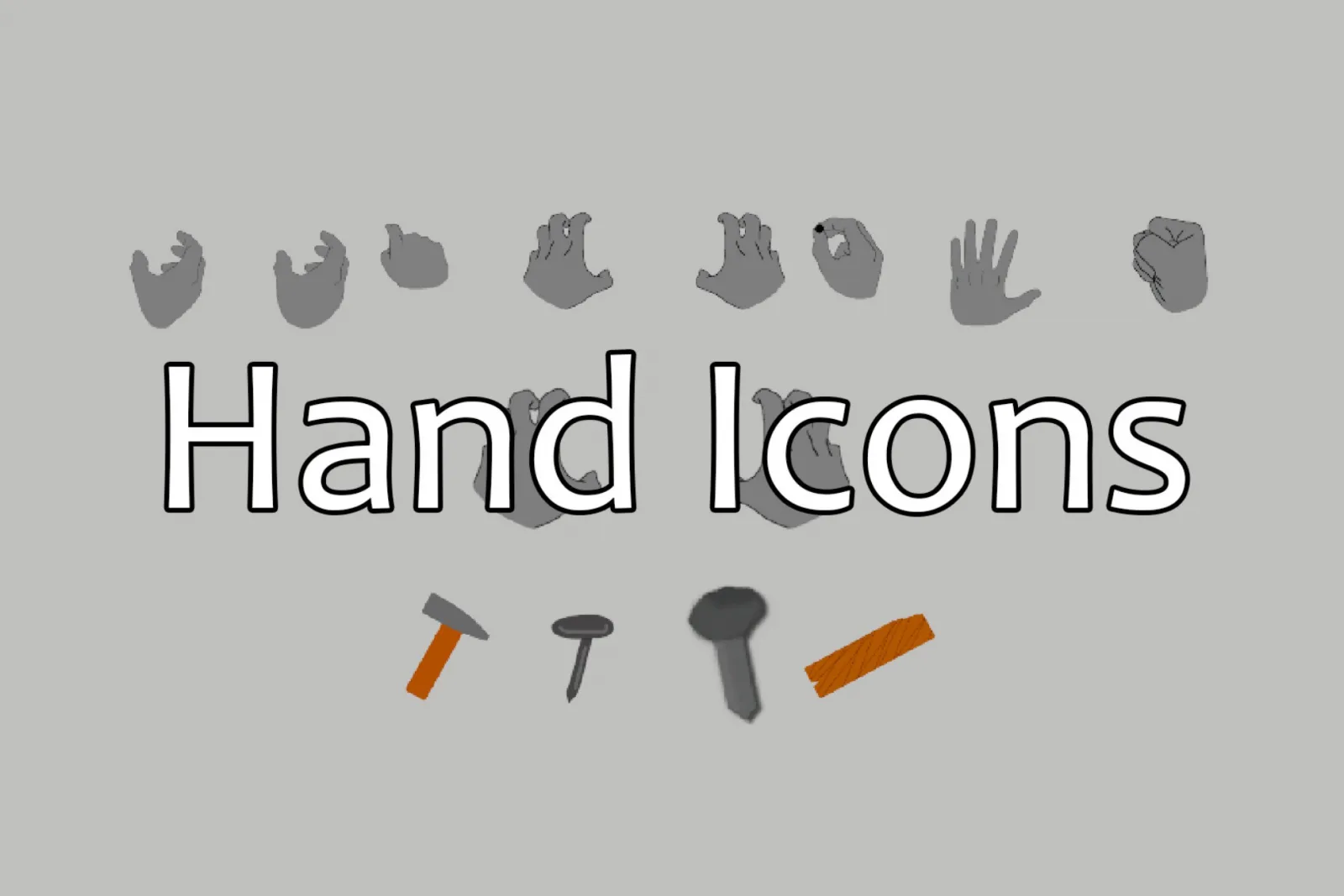 Hand Actions Grey Icons
