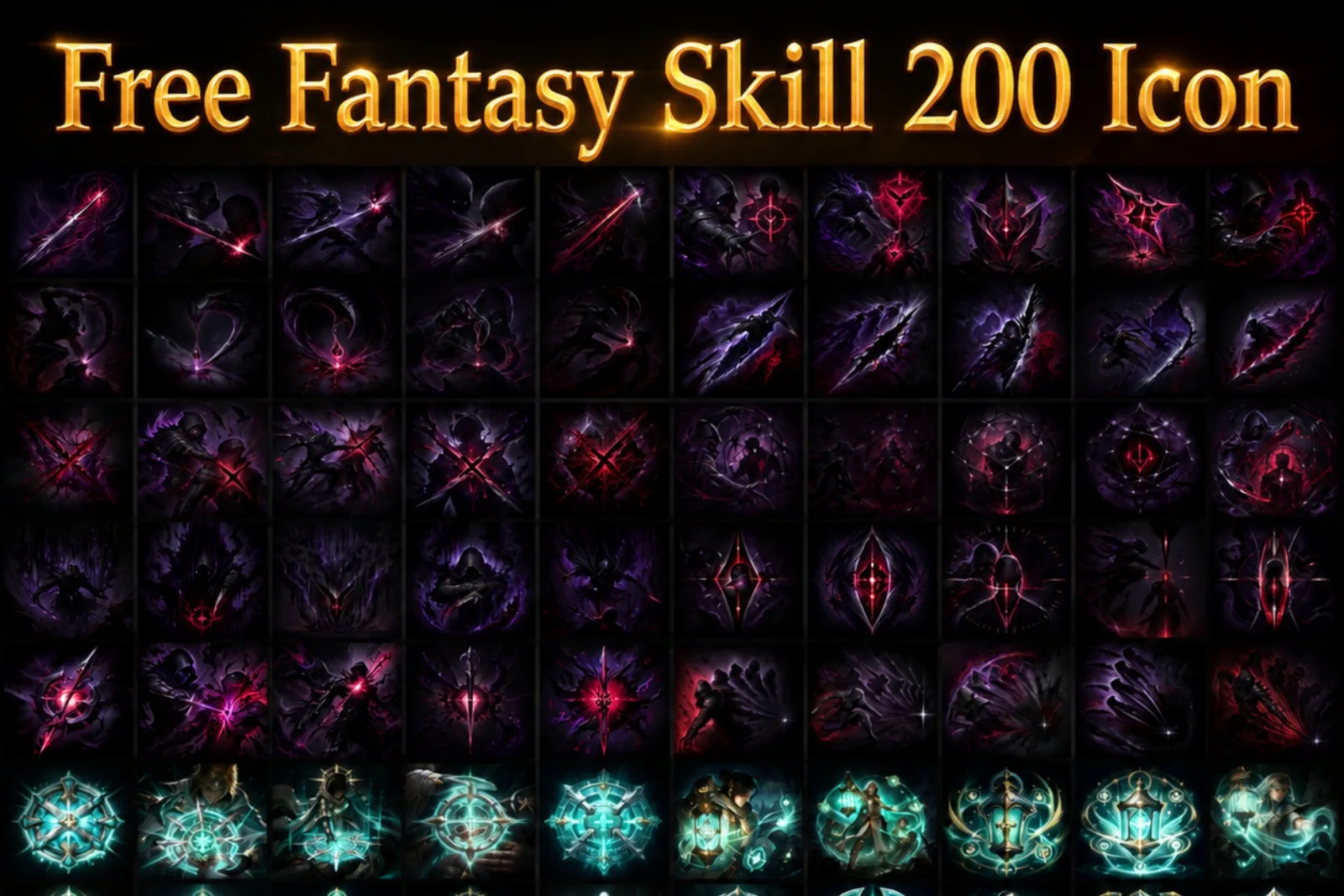 Free Fantasy RPG Skill Icon And Portrait