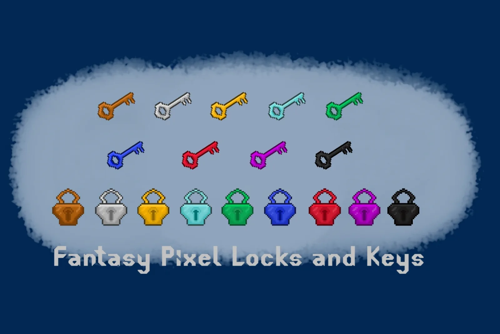 Fantasy Pixel Locks and Keys