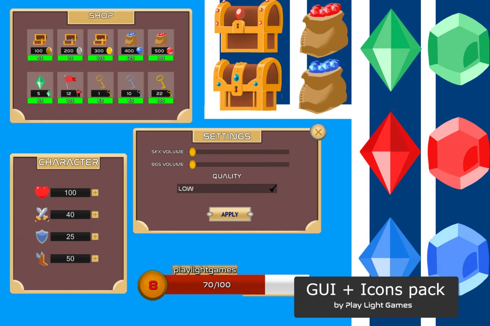 2D Casual GUI - Play Light Games