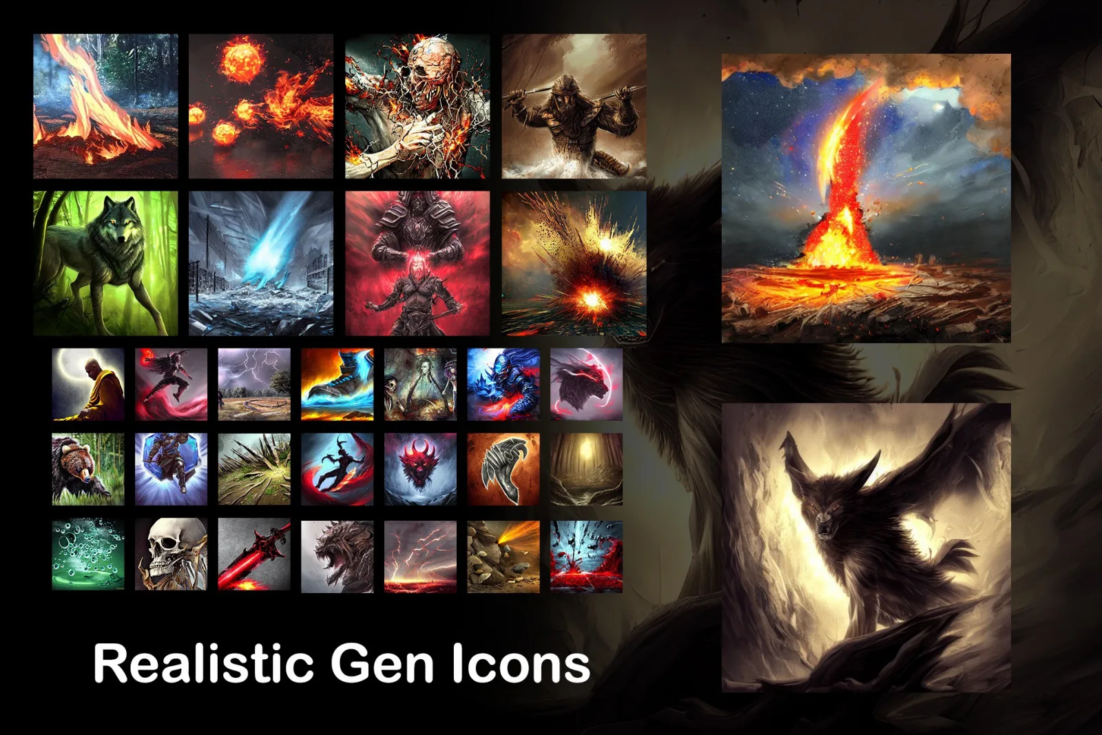 Realistic Gen Icons