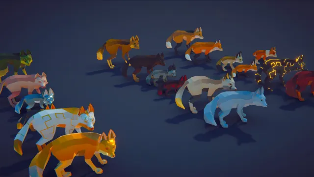 Poly Art: Fox