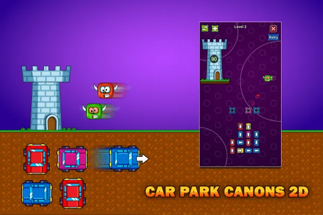 Car Park Cannon 2D - Free Game Template