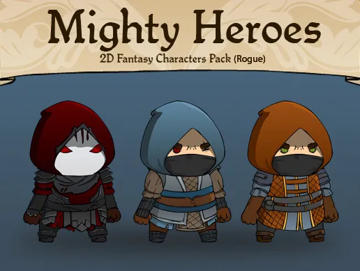 Mighty Heroes (Rogue) 2D Fantasy Characters Pack