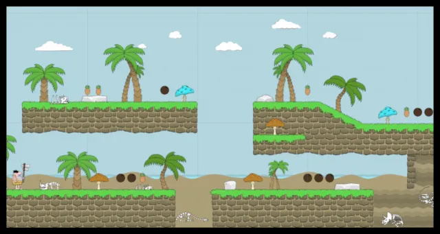 2D Stone Age World Platformer Starter Kit