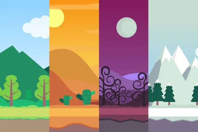 Free 2D Cartoon Parallax Background