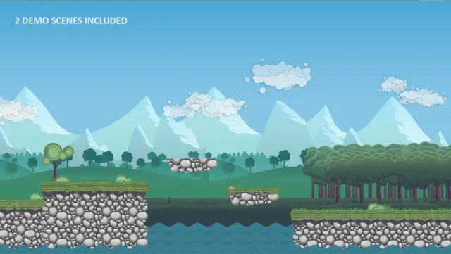 2D Forest Tileset Pack Toon Style
