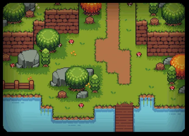 Nature Pixels V2 | Top-down pixel art asset pack