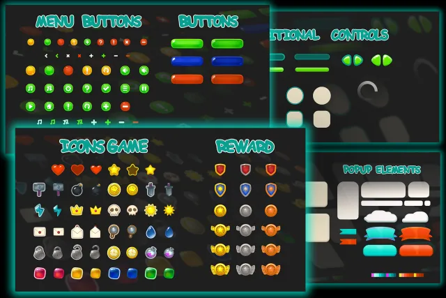 Hyper casual mobile GUI
